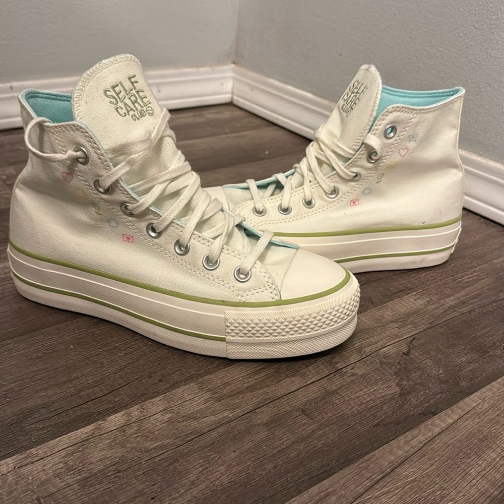 Converse Chuck Taylor All Star lift platform. Self Care Club. Brand new.